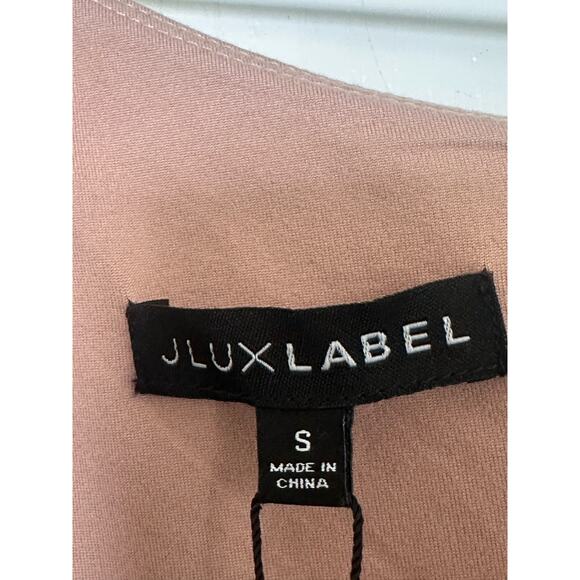 Jluxlabel Dress One Shoulder Cut-out Bodycon Midi Tan Women's Size Small NWT - Picture 4 of 6